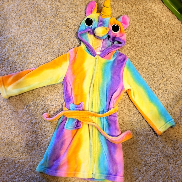 Unicorn fleece bathrobe - Picture 1 of 2
